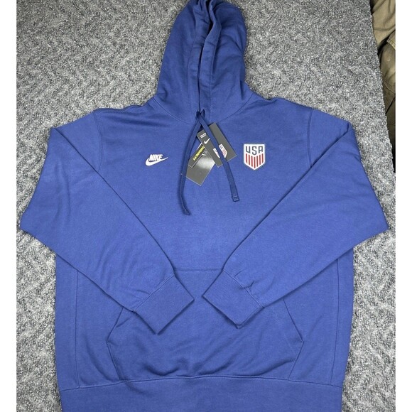 Nike Hoodie Sweatshirt Men’s XL Team USA Soccer Football Blue NWT